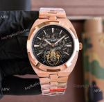 High Quality Vacheron Constantin Tourbillon Overseas Copy Watches Rose Gold